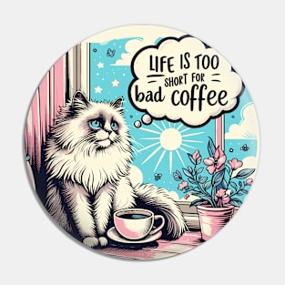 Coffee Cat Pin