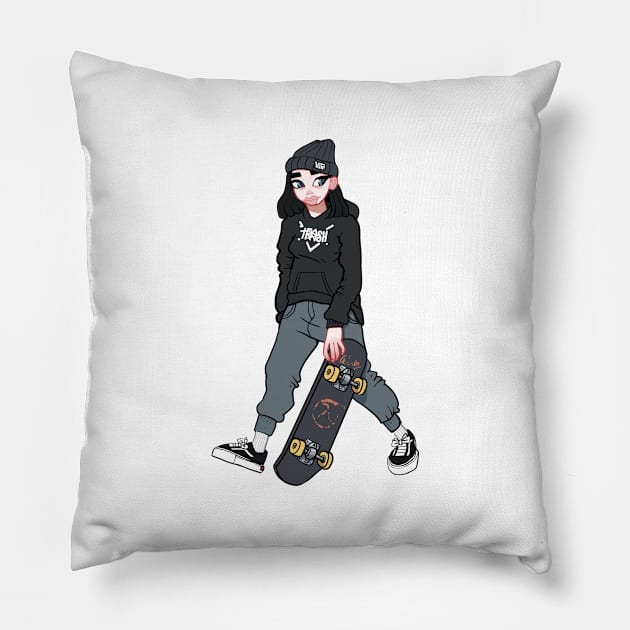 SKater Pillow by woolflone