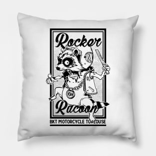 Rocker Racoon Pillow