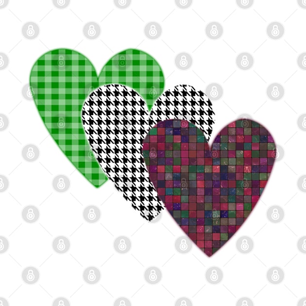 Striped Plaid Printed Heart Valentine's Day by Nicolas5red1