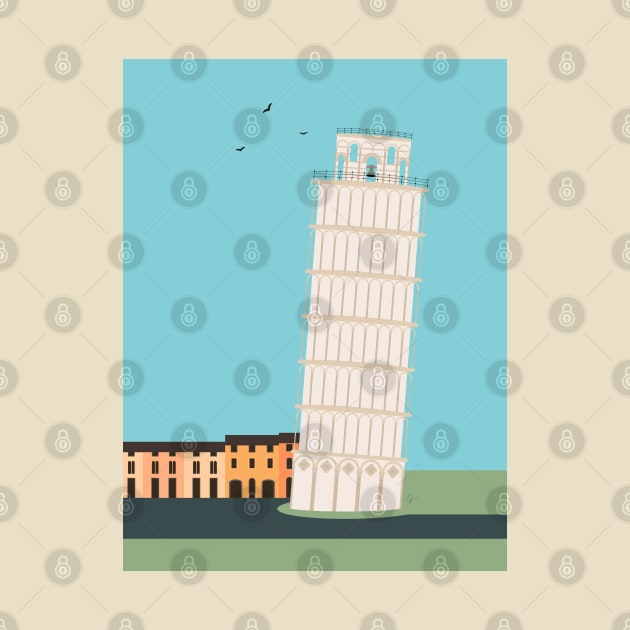 Leaning Tower of Pisa, Italy by lymancreativeco