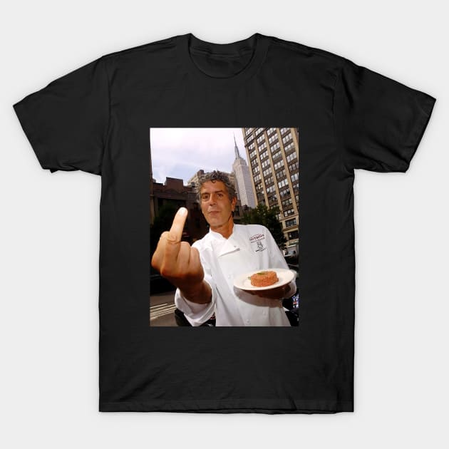 Anthony Bourdain middle finger