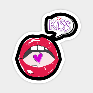 Valentines Day Kiss Magnet