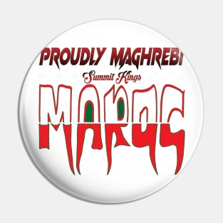 Proud Morocco Flag Gift Moroccan Lovers For Men's Women's Flag Morocco Travel Pin