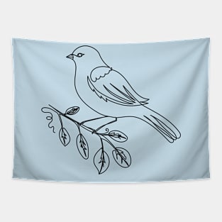 Continuous Line Bird Tapestry