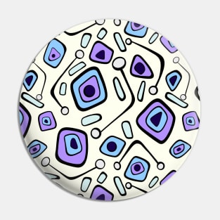 Abstract Pattern - Ivory and Purple Pin