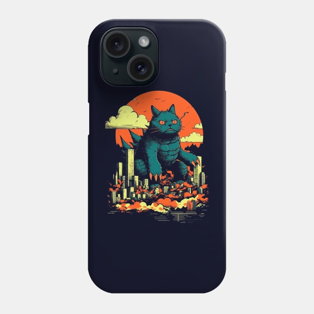 Catzilla Phone Case by tatadonets