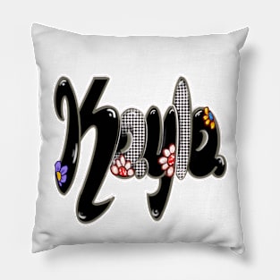 Kayla black and white The top 10 best Personalized Custom Name gift ideas for Girls and womens Personalized Custom name Kayla Pillow