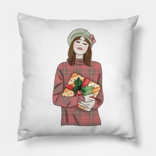 Christmas girl (7) Pillow