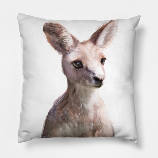 Little Kangaroo Pillow by Amy Hamilton