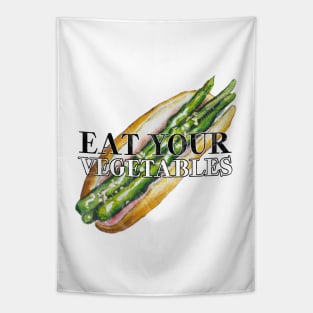 Eat Your Vegetables Asparagus Tapestry