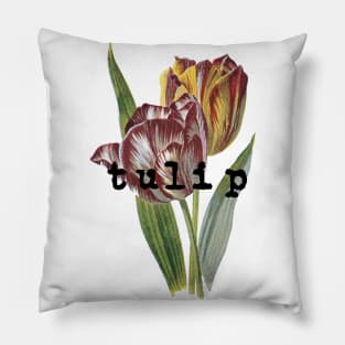 Vintage Floral Retro Tulip Flower Pillow