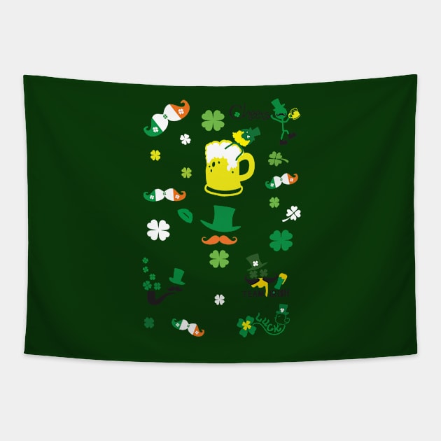 St.Patty's day icons set Tapestry by CindyS