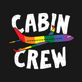 Flight attendant steward stewardess cabin crew for LGBTQ T-Shirt