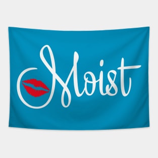 Moist White Text Tapestry