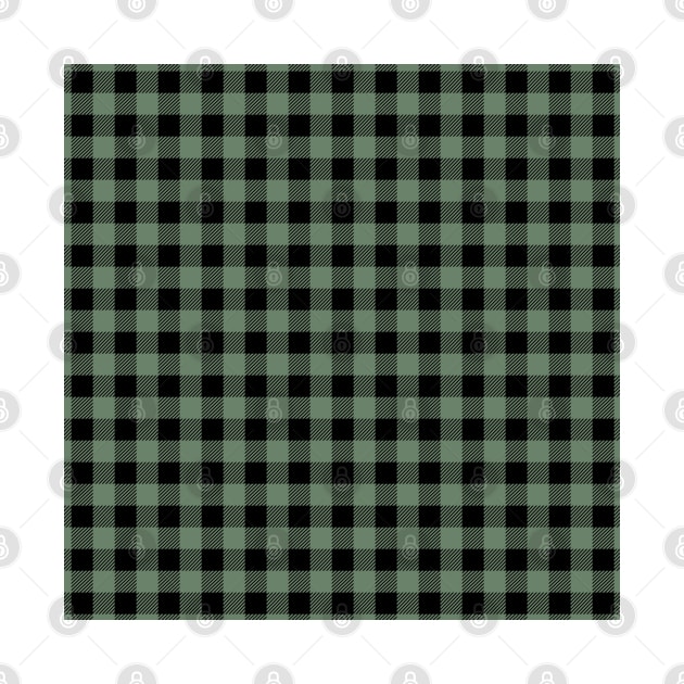 Plaid (sage green/black) by designminds1