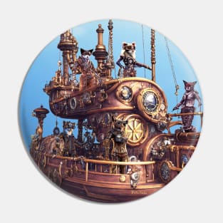 Fox Pirate Ship Pin