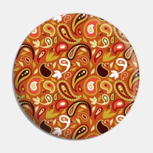 Pumpkin Spice Paisley Pin