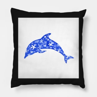 Dolphin with Starfish and Sea Shells Pillow