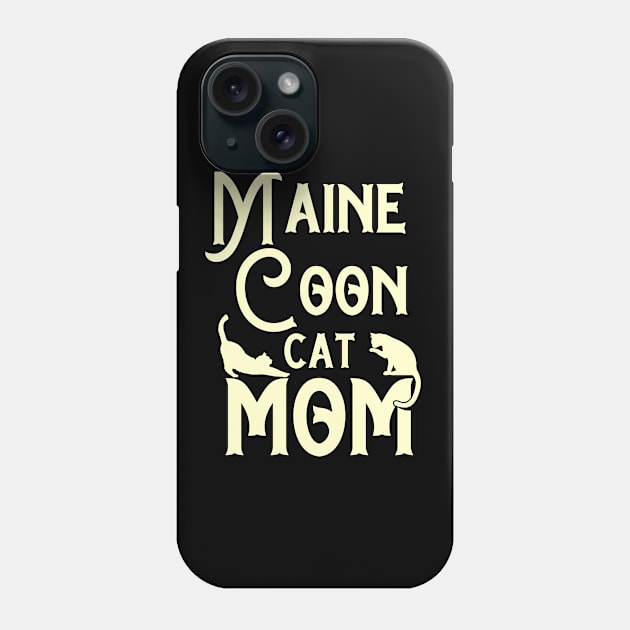 Maine coon cat breed mama Phone Case by SerenityByAlex