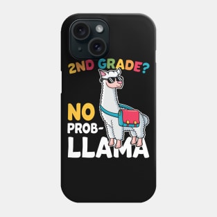 2nd Grade No Prob Llama Alpaca Funny Back To School Gift Phone Case