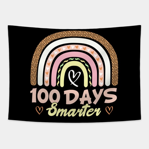 100 Days Smarter Gift For Kids Students And Teacher Tapestry by SbeenShirts