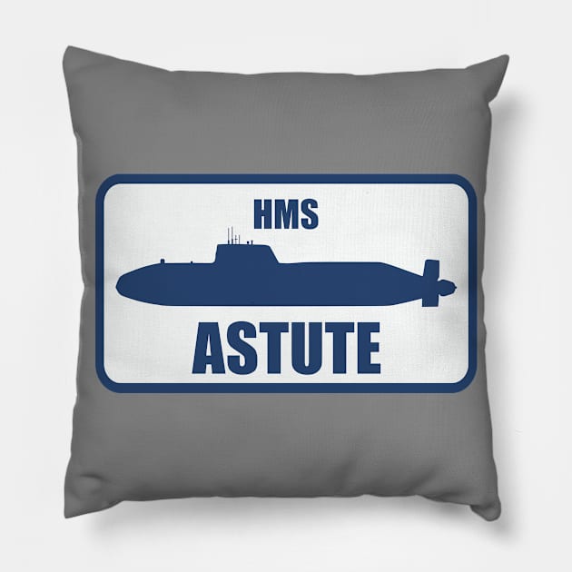 HMS Astute Pillow by Firemission45