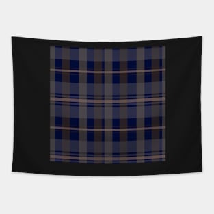 Dark Academia Aesthetic Artair 2 Hand Drawn Textured Plaid Pattern Tapestry