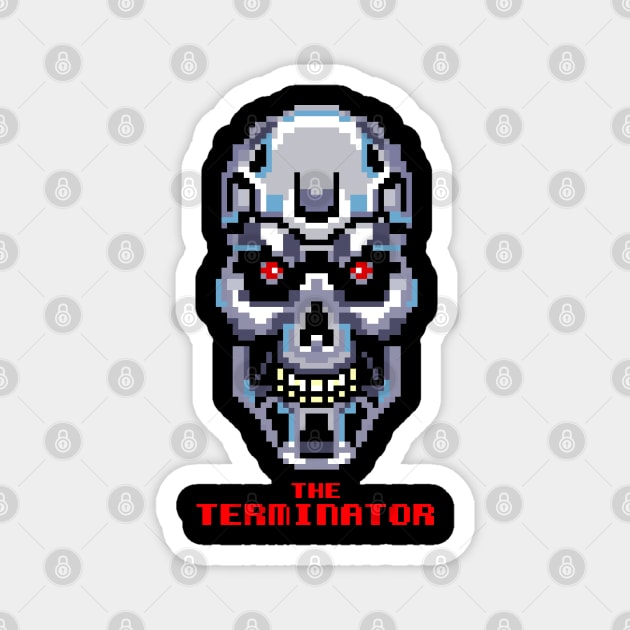 Terminator Pixel Art Magnet by GregNowachek