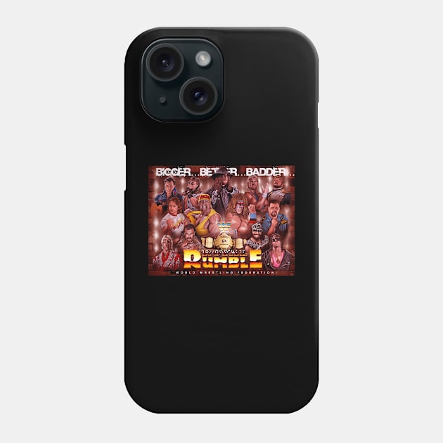 90s Wrestlers-Battle Royal Phone Case by SAN ART STUDIO 