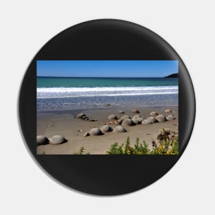 Moeraki Boulders, rochers sphériques , Nouvelle-Zélande Pin