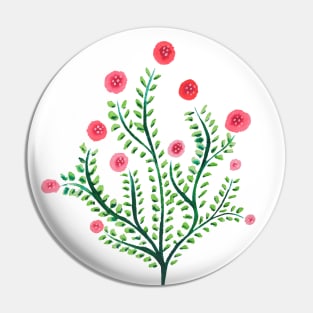 Spring Plant In Pink And Green Pin