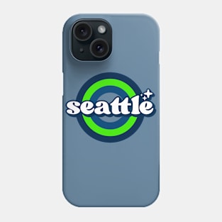 Vintage Seattle Sunset Seal // Retro City Emblem for Seattle, Washington Phone Case