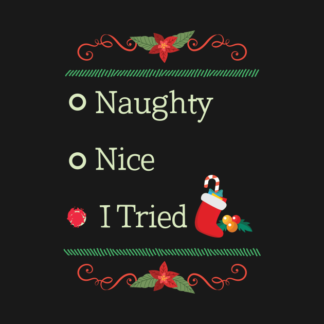 Naughty Or Nice Christmas Santa's Naughty List by GDLife