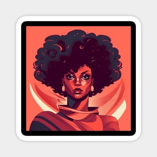 African Queen, Afro Superhero, Female Warrior, Black History Magnet
