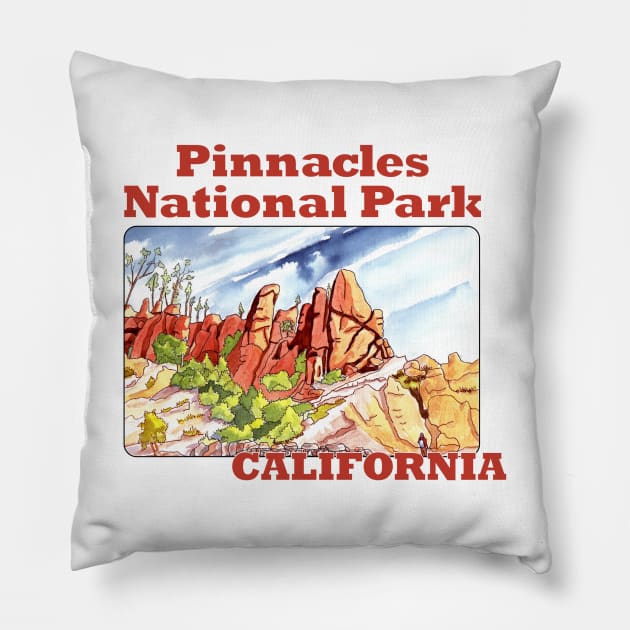 Pinnacles National Park, California Pillow by MMcBuck