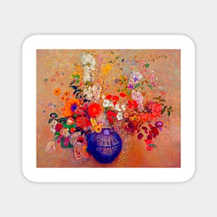 'Bouquet de fleurs' by Odilon Redon REMASTERED TECHNICOLOR Magnet