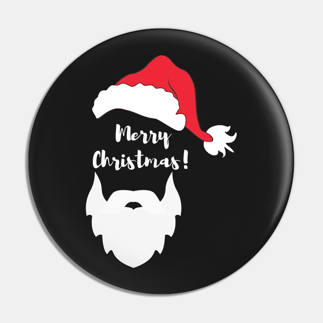 Funny Santa Beard Costume - White Fake Beard Christmas - Santa Claus Beard Costume - Merry Christmas Everyone Santa Pin by Famgift