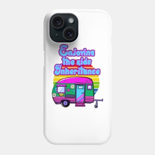 Enjoying the kids Inheritance, Hippie retro sunset Phone Case