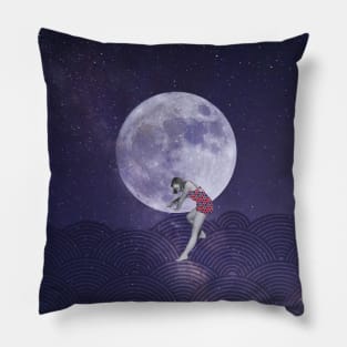 Purple moon Pillow