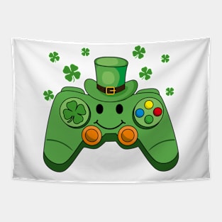 Irish Video Game Controller St Patrick Day Gamer Boys Girls Tapestry