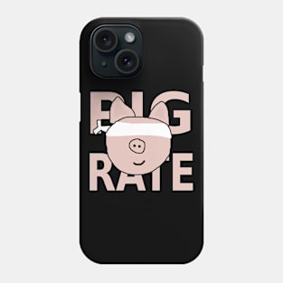 Karate pigrate pig gift sayings sports Phone Case