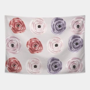 Vintage Floral Pattern Watercolor Tapestry