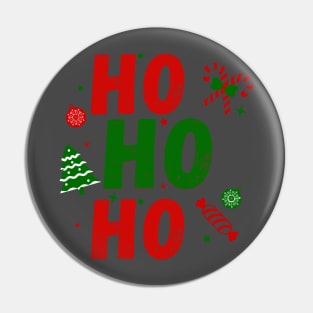 HO HO HO Christmas Season Pin