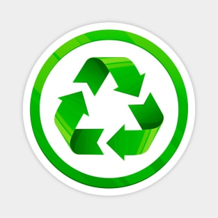 Reduce Reuse Recycle universal green symbol Magnet