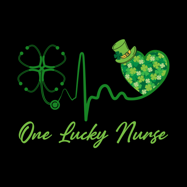 One Lucky Nurse Scrub RN ICU ER St Patricks Day Nurses by HEAHLEEHAH