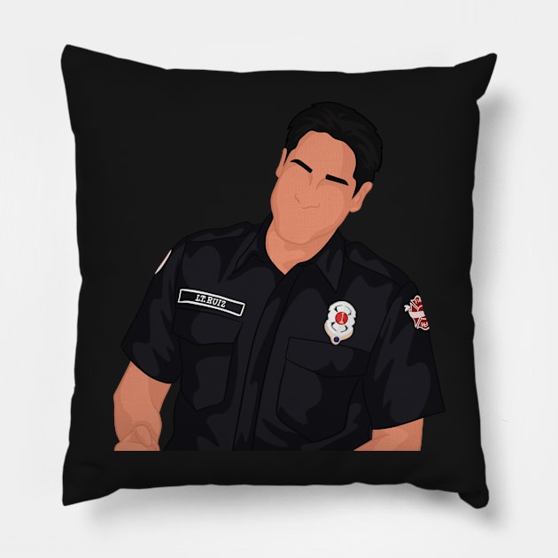 Theo Ruiz | Station 19 Pillow by icantdrawfaces