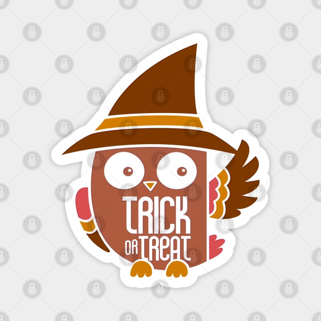 Trick or Treat Owl Magnet by koolteas