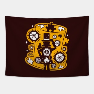 Gentleman Solving Puzzle Tapestry