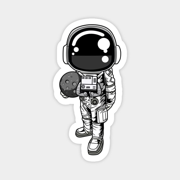 Astronaut Holding the Moon Magnet by ArtisticParadigms